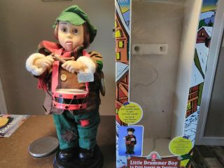 Vtg Telco Christmas Little Drummer Boy Music Motion Animated Figure 21 Inches