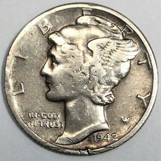 1942/1 Mercury Dime Coin Rare Date Overdate
