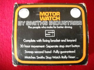 SMITHS Vintage MOTOR WATCH Smiths Stop Watch Rally Timer by Smiths Industries 3