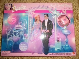 2001 Barbie Magic Jewel Playset Swing,  Table,  Chairs,  Jewelry Box,  Rare Nib