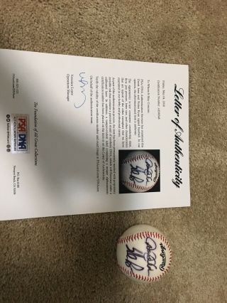 Derek Jeter Nolan Ryan Signed Baseball PSA DNA Certified Autograph LOA Rare 4