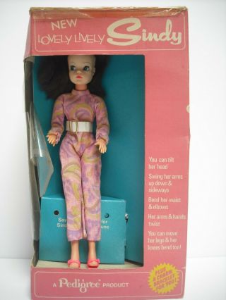 1970/71 Lovely Lively Brunette Sindy Doll Wearing Jumpsuit
