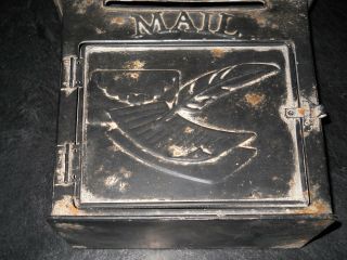 Vintage Distressed Look Rustic Decor Metal Mailbox 6