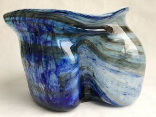 Massive rare Unica Per Lutken Holmegaard Cascade series bowl,  one of a kind 2