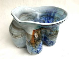 Massive rare Unica Per Lutken Holmegaard Cascade series bowl,  one of a kind 3