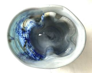 Massive rare Unica Per Lutken Holmegaard Cascade series bowl,  one of a kind 6