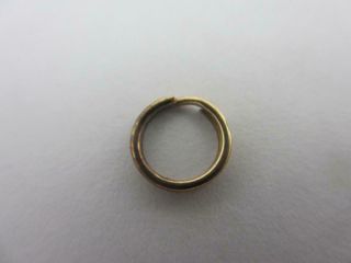 Split Ring Clasp 14k Gold 0.  7cm Diameter Vintage Art Deco C1920.  Tbj06653