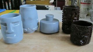 Very rare Munktiki stacker set - tiki mug moai ku warrior stacker mugs 2