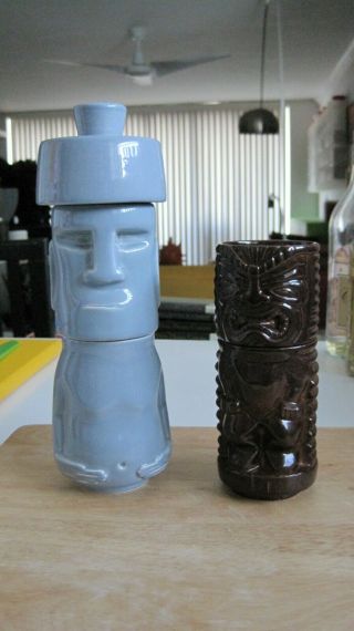 Very rare Munktiki stacker set - tiki mug moai ku warrior stacker mugs 4