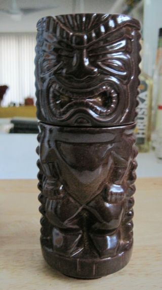 Very rare Munktiki stacker set - tiki mug moai ku warrior stacker mugs 5