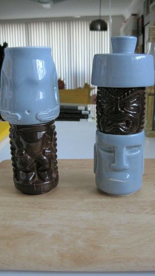 Very rare Munktiki stacker set - tiki mug moai ku warrior stacker mugs 6