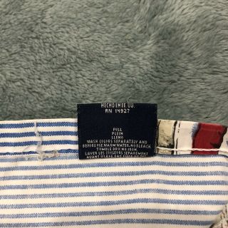 Vintage Ralph Lauren All Over POLO BEAR Striped Bed Sheets & Fitted FULL Size 3