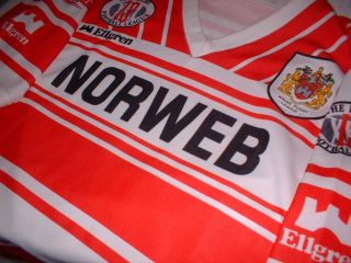 Wigan Warriors Large Gregory Ellgren VIntage Shirt Rugby League Jersey Top Kit 4