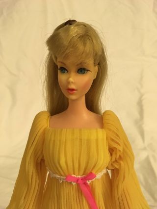 Vintage Barbie Doll Twist ‘n Turn Tnt 1967 Blonde Mod In Lemon Kick