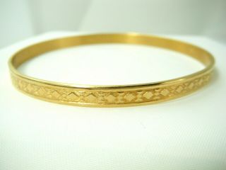 Danecraft Vintage 12k Gold Filled Bangle Bracelet Diamond Design 1 Of 2
