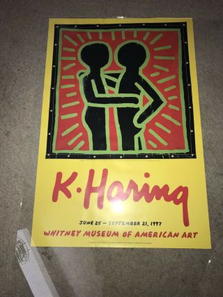 Rare Keith Haring Whitney Museum Of American Art Show Poster 1997 (nm -)