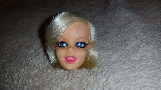 Vintage Barbie Near Twiggy Doll Head Peachy Color