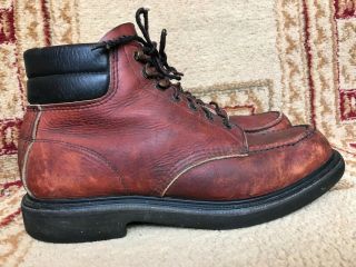 Vtg Red Wing Boots Leather - Sole Outdoor Work Field Mens Sz 10.  5 B