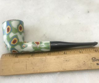 Vintage Nos Pyschedelic Smoking Tobacco Pipe Made By The Pipe Collectible 925
