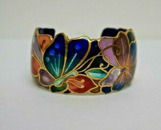 Vintage David Kuo Champleve Enamel Cuff Bracelet