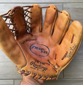 Rawlings Vern Law Trap - Eze Model Vintage Baseball Glove Mitt Rare