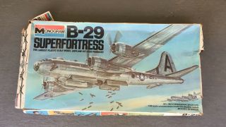 Oem Vintage Monogram B - 29 Superfortress 1:48 Scale Model Kit