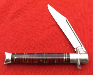 Vintage Challenge Cut.  Co.  Fishtail Jack Pocket Knife C.  1905 - 1928 Candy Stripe