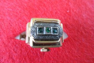 Vintage Watch Ring 20 Mirros Of Rolled Gold