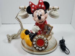 Vintage Disney Telemania Minnie Mouse Desk Phone Collectible Great