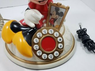 Vintage Disney Telemania Minnie Mouse Desk Phone Collectible Great 2