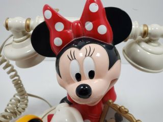 Vintage Disney Telemania Minnie Mouse Desk Phone Collectible Great 4