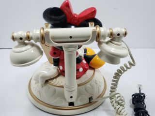 Vintage Disney Telemania Minnie Mouse Desk Phone Collectible Great 5
