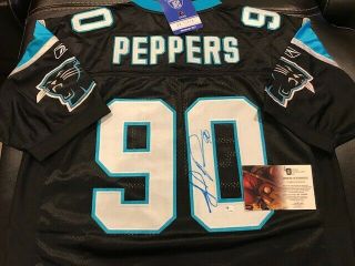 Ga Authentics Julius Peppers Carolina Panthers Autograph Reebok Jersey Rare