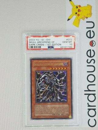 Psa 10 Gem Archfiend Of Lightning 1st Edition Dcr Ultra Rare Yu - Gi - Oh 2003