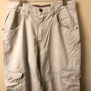 JNCO Jeans Mens Khaki Baggy Cargo Utility Pants 33 X 32 (actual 30) Vtg Skater 3