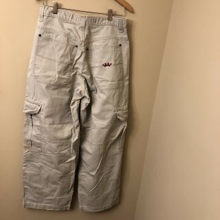JNCO Jeans Mens Khaki Baggy Cargo Utility Pants 33 X 32 (actual 30) Vtg Skater 6