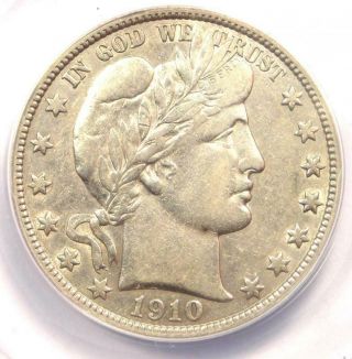 1910 - S Barber Half Dollar 50c - Anacs Xf40 - Rare Date - Certified Coin