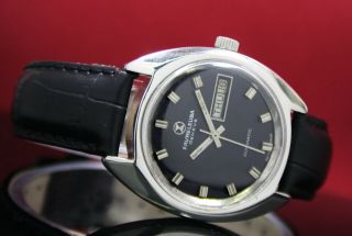 Favre Leuba Duomatic Geneve Quick D/d Steel Mens Steel Vintage Watch