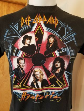 Vtg 80s Def Leppard Hysteria Concert Tour Heavy Metal T Shirt S/m 50/50