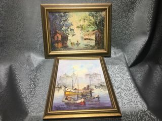 2 Vintage Pablo Matania Signed And Framed Oil Paintings