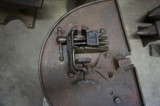 Vintage " Luther Bench Vise " W Anvil Kwd Blacksmith Forge Hammer Craft Artisan
