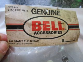 Vintage Bell 241 Star Ii Flip Shield Clear Old Stock Nos Garage Find 2