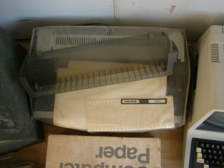 Vintage Radio Shack TRS - 80 Computer Model 4,  Printer Manuals Floppy Disks Paper 4