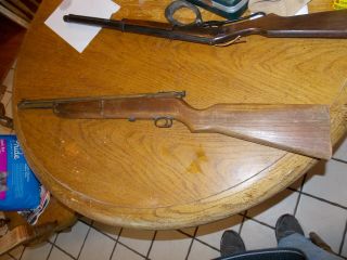 Vintage Crosman Model 120 22 Air Rifle With Brass Barrel Very Cool