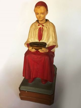 Vintage Religious Statue Altar Boy Donation Box Nodder Bobblehead France