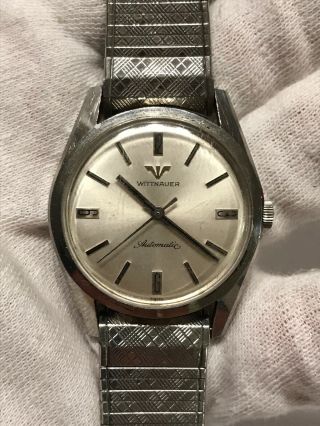 Vintage Longines Wittnauer Stainless Steel Automatic Mens Watch.