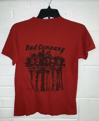 Vintage Bad Company 1974 Tour Edwin Shirley Trucking European T - Shirt S Rare