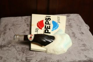 Vintage Say Pepsi Please Sign 3D with bottle in ice 5