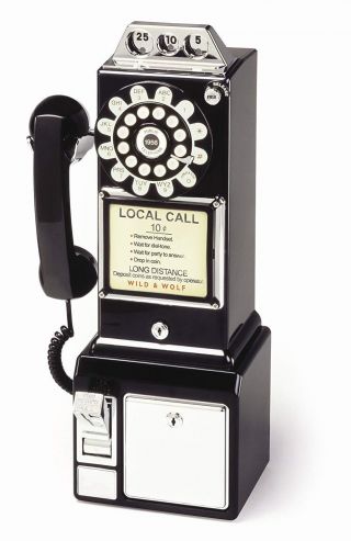 Retro Home Phone Wall Mounted Classic American Diner Telephone Vintage Fifties 4