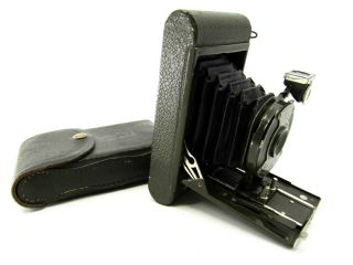 Vintage Kodak Boy Scout Folding Camera & Case - Very Good